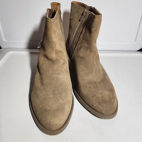 Nine West Taupe Suede Ankle Booties - Picture 2 of 7